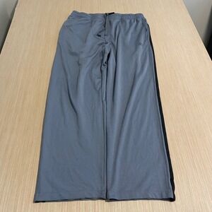 Starter Mens Grey Mesh Track Pants Black Side Stripe Athletic Gym Sweatpants M